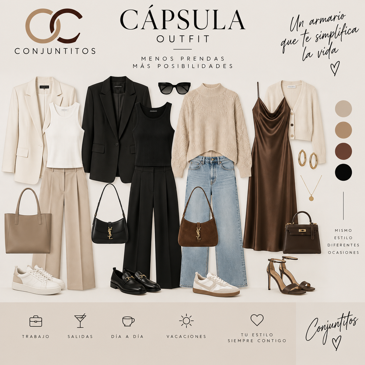Cápsulas/Tu outfit 👖👗👡👠🧣👛👒