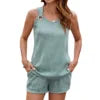 Chaleco casual de verano para mujer sin mangas con aro metálico.