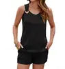 Chaleco casual de verano para mujer sin mangas con aro metálico.