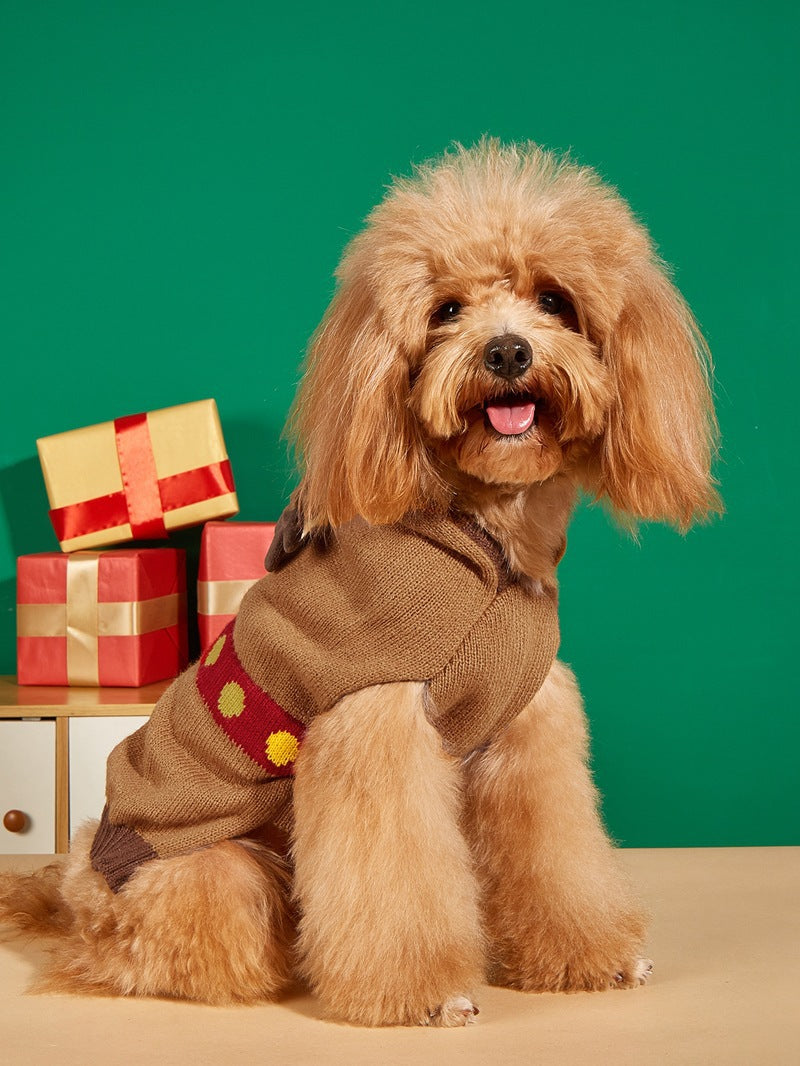 Jersey Navideño para Perros 🎄 – Papá Noel, Árbol, Reno, Copo de Nieve y Muñeco de Jengibre