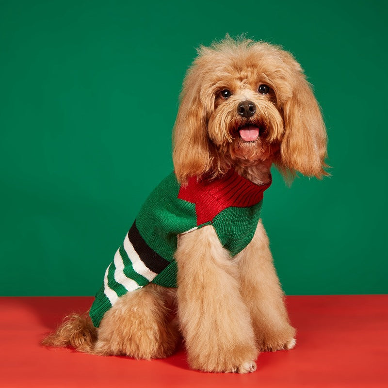 Jersey Navideño para Perros 🎄 – Papá Noel, Árbol, Reno, Copo de Nieve y Muñeco de Jengibre