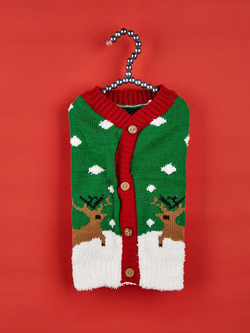 Jersey Navideño para Perros 🎄 – Papá Noel, Árbol, Reno, Copo de Nieve y Muñeco de Jengibre