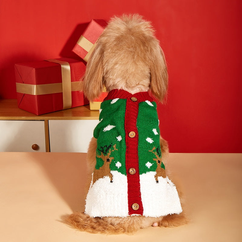 Jersey Navideño para Perros 🎄 – Papá Noel, Árbol, Reno, Copo de Nieve y Muñeco de Jengibre