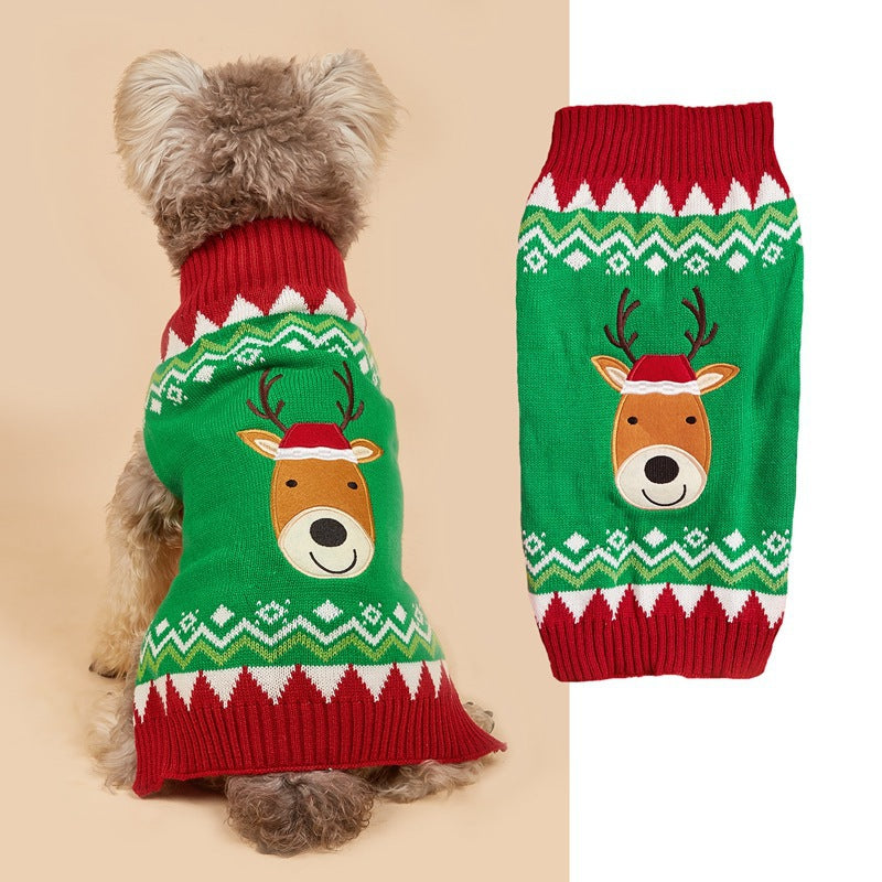 Jersey Navideño para Perros 🎄 – Papá Noel, Árbol, Reno, Copo de Nieve y Muñeco de Jengibre