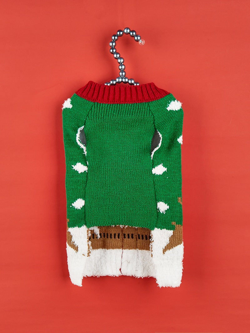 Jersey Navideño para Perros 🎄 – Papá Noel, Árbol, Reno, Copo de Nieve y Muñeco de Jengibre