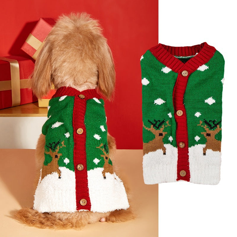 Jersey Navideño para Perros 🎄 – Papá Noel, Árbol, Reno, Copo de Nieve y Muñeco de Jengibre