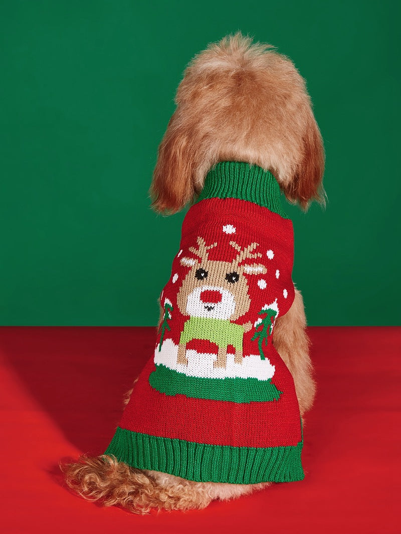 Jersey Navideño para Perros 🎄 – Papá Noel, Árbol, Reno, Copo de Nieve y Muñeco de Jengibre