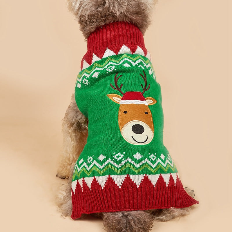 Jersey Navideño para Perros 🎄 – Papá Noel, Árbol, Reno, Copo de Nieve y Muñeco de Jengibre