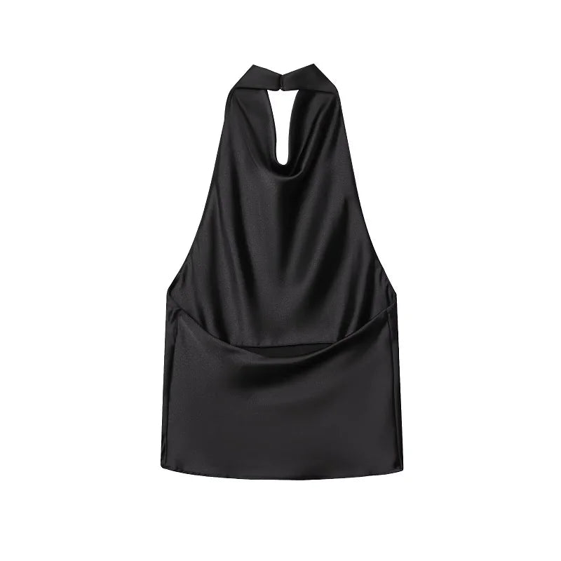 Top Halter de Satén para Mujer – Espalda Descubierta | Colección Verano
Top femenino de estilo elegante y veraniego, con acabado satinado, espalda descubierta y diseño de hombros descubiertos. Ideal para looks de verano,