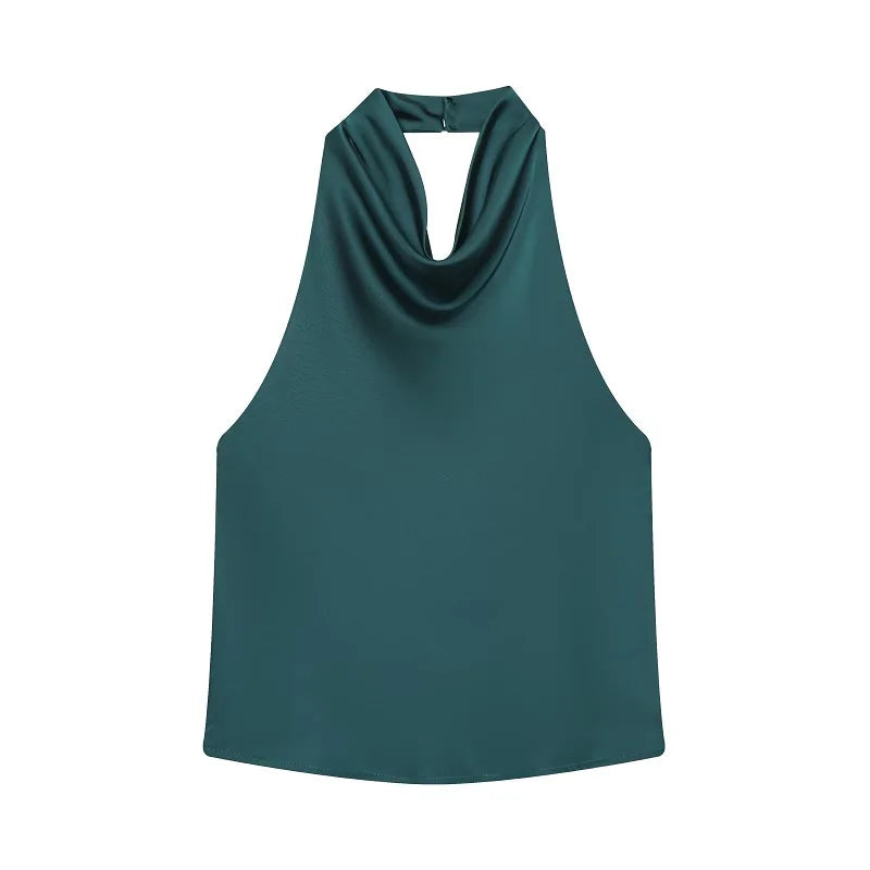 Top Halter de Satén para Mujer – Espalda Descubierta | Colección Verano
Top femenino de estilo elegante y veraniego, con acabado satinado, espalda descubierta y diseño de hombros descubiertos. Ideal para looks de verano,