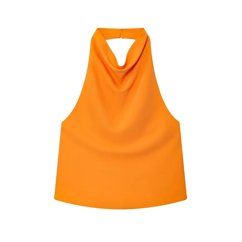Top Halter de Satén para Mujer – Espalda Descubierta | Colección Verano
Top femenino de estilo elegante y veraniego, con acabado satinado, espalda descubierta y diseño de hombros descubiertos. Ideal para looks de verano,